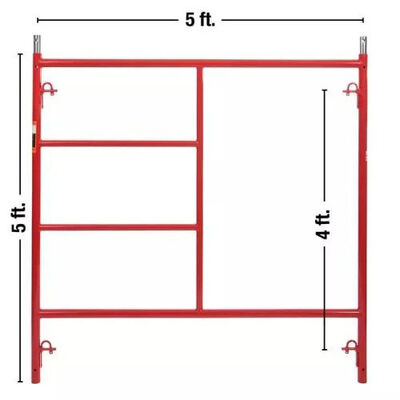 2026 Fabricated 5'x4' Mason Style Yellow Powder Coated Q235 Steel H Frame System Scaffolding