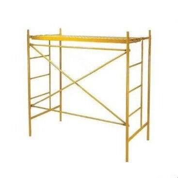 5ft x 5ft Frame Scaffolding Mason Ladder Style Double Yellow Powder Coated Q355 Steel Sturdy and Safe for Construction