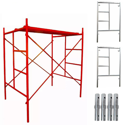 Exterior Mason 5ft H x 4ft L Red Powder Coated Q235 Steel Frame Scaffolding