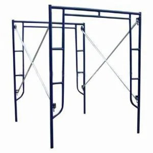 Q355 Steel Frame System Scaffolding 5'W x 6' 4"H Walk-Thru Style Yellow Powder Coated