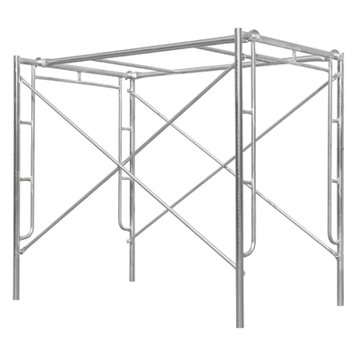 Q355 Steel Frame System Scaffolding 5'W x 6' 4"H Walk-Thru Style Yellow Powder Coated