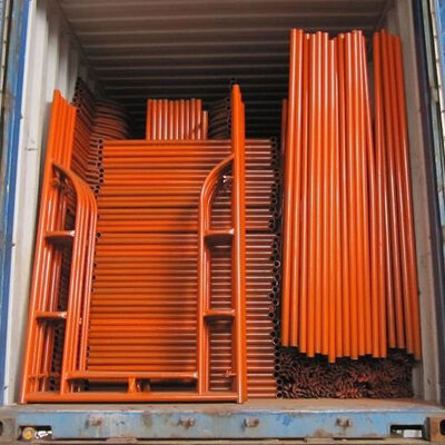 W-Style Frame Scaffolding 5′ X 6’7″ Walkthru Set Orange Powder Coated Q235 Steel